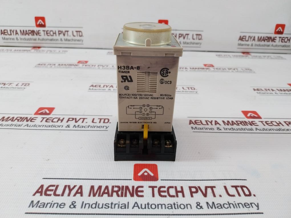 Omron H3Ba-8 Timer Delay Relay With Base 100/110/120Vac 50/60Hz