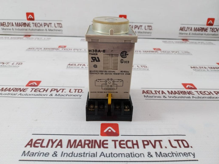 Omron H3Ba-8 Timer Delay Relay With Base 100/110/120Vac 50/60Hz