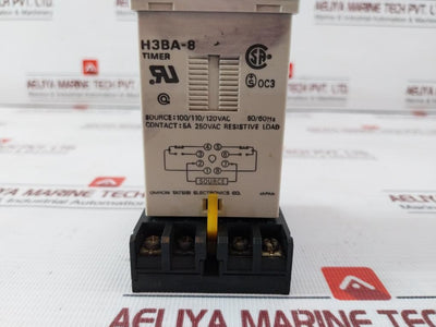 Omron H3Ba-8 Timer Delay Relay With Base 100/110/120Vac 50/60Hz