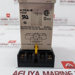 Omron H3Ba-8 Timer Delay Relay With Base 100/110/120Vac 50/60Hz