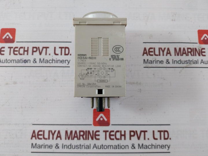 Omron H3Ba-n8H Analog Timer 110 Vac 50/60 Hz