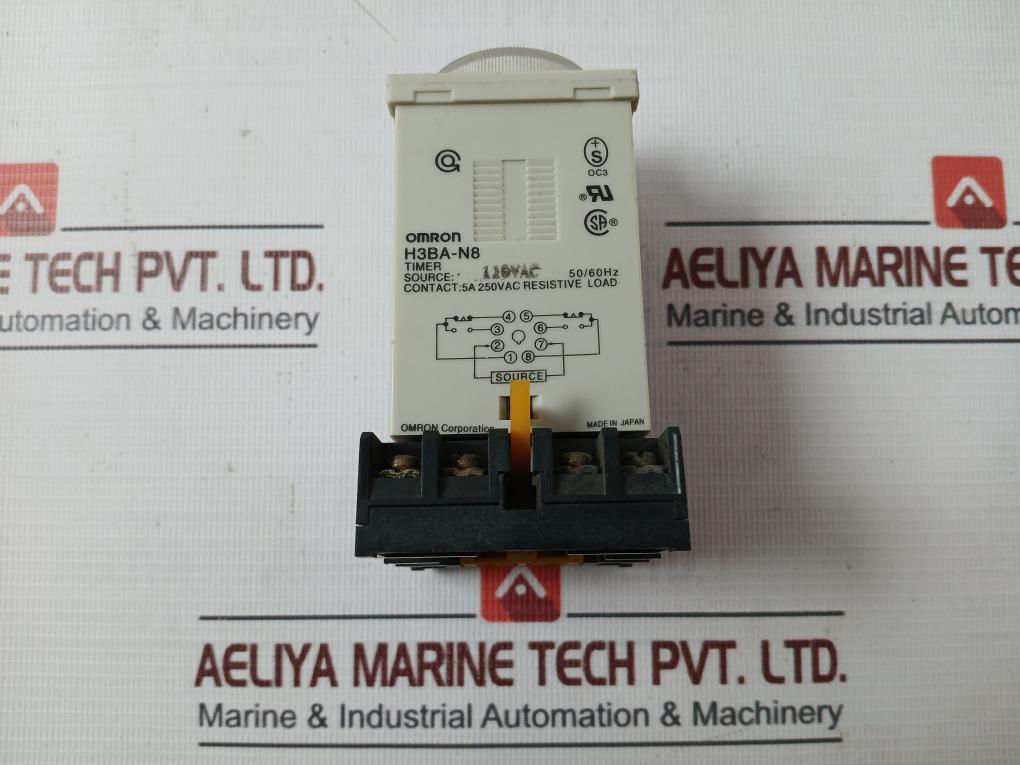 Omron H3Ba-n8 Solid-state Timer Module With Base 110Vac 50/60Hz P2Cf-08
