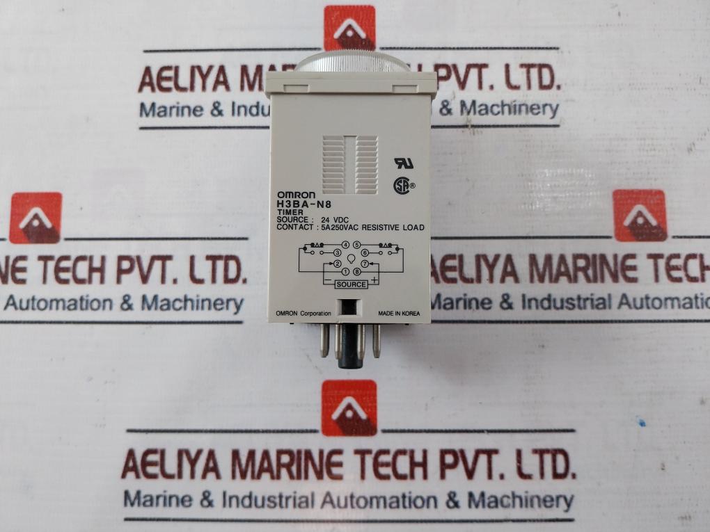 Omron H3Ba-n8 Timer Module 0-12 Sec 24 Vdc 5A 250Vac