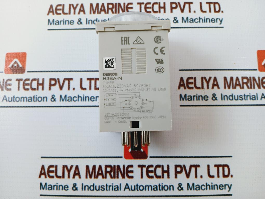 Omron H3Ba-n Timer 220Vac 50/60Hz 0-12 Sec
