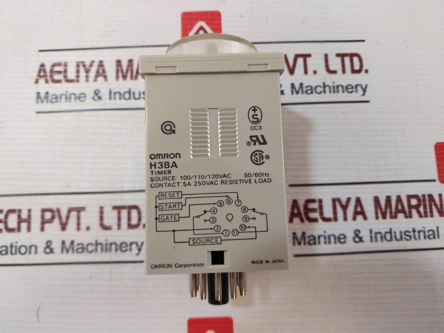 Omron H3Ba Timer 100/110/120Vac 50/60Hz