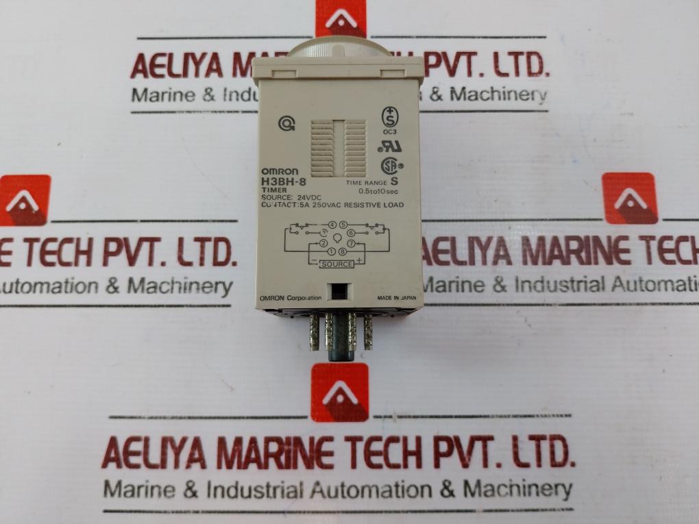 Omron H3BH-8 Timer 0.5 to 10 Sec 24VDC Power Off Delay - Aeliya Marine Tech