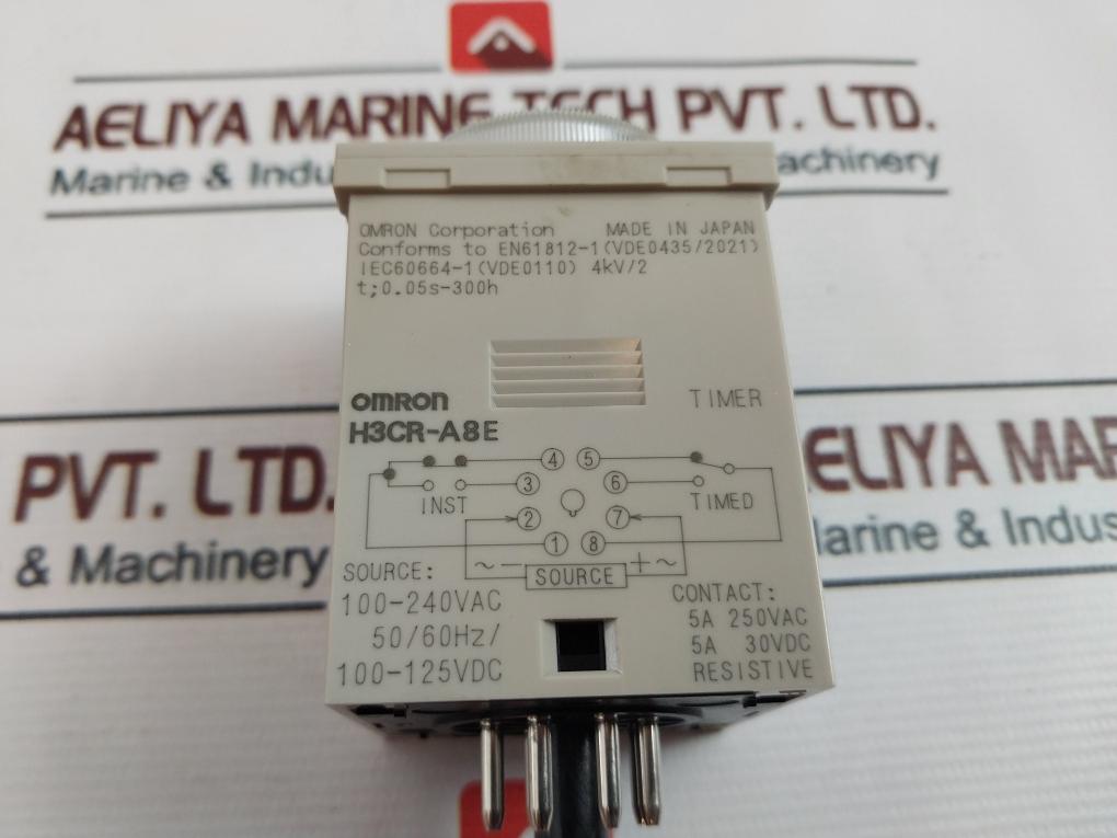 Omron H3Cr-a8E Solid-state Timer 0-30 Sec 100-240Vac 50/60Hz
