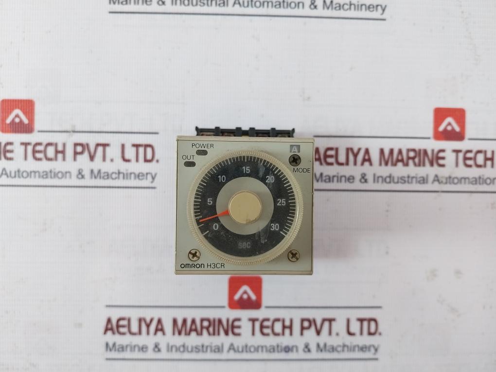 Omron H3Cr-a8E Solid-state Timer W/ Base 0-30 Sec 24–48 Vac 50/60 Hz