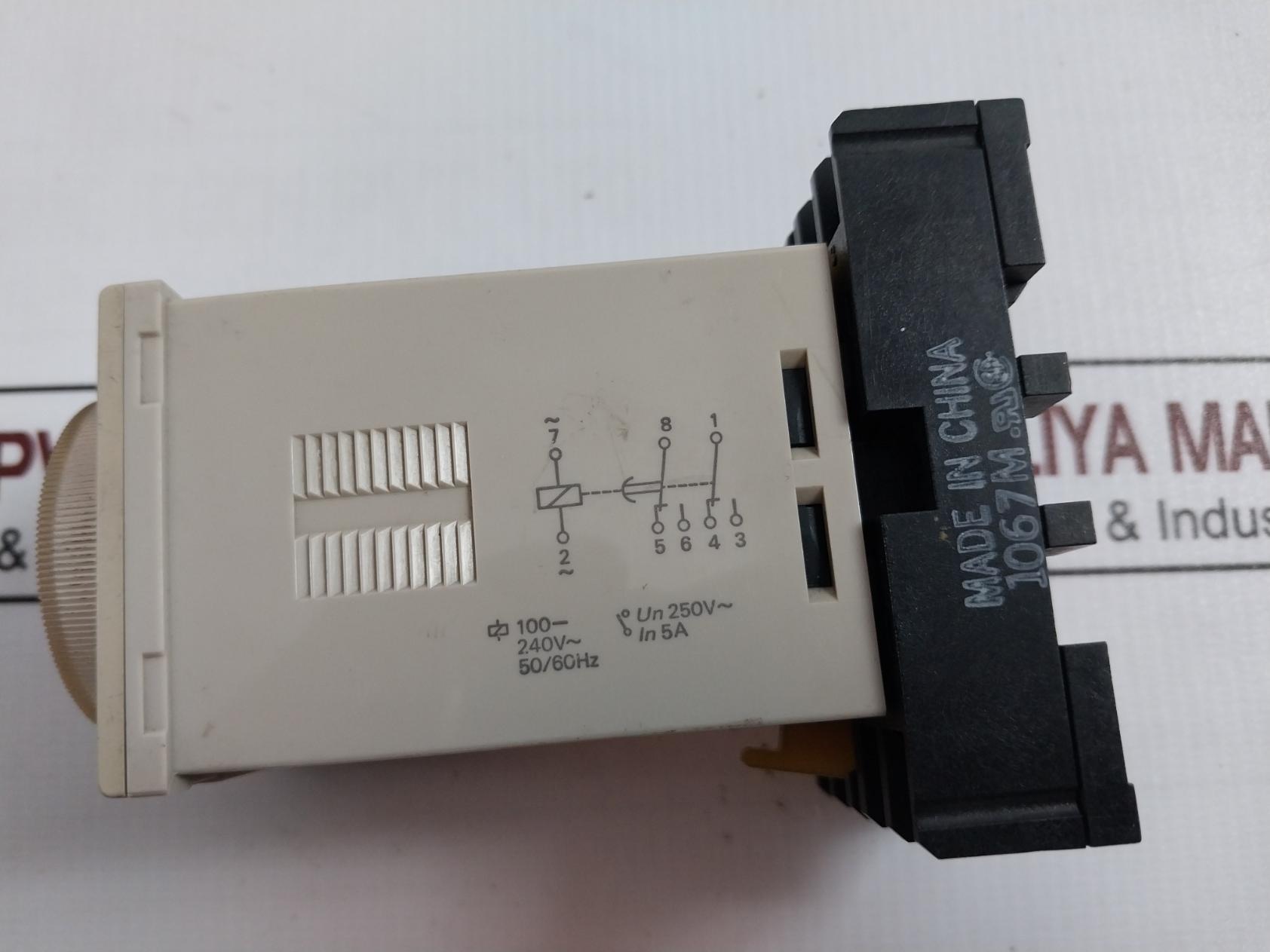Omron H3Cr-a8El Timer 100 240Vac 50/60Hz 5A 250Vac 250V 5A