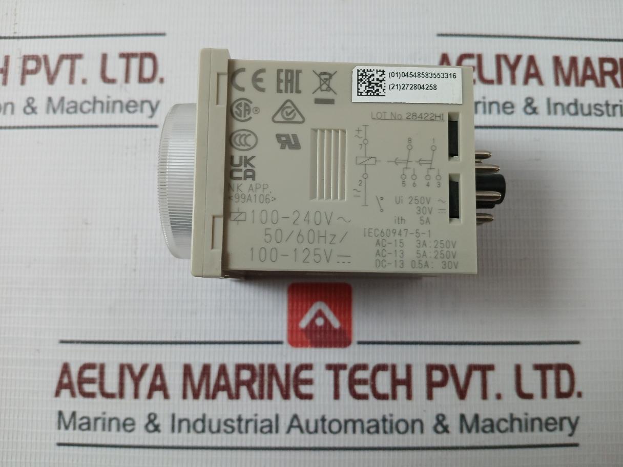 Omron H3Cr-a8 Multifunctional Timer 100-240Vac 5A 250 Vac 0.05S-300H 4Kv/2