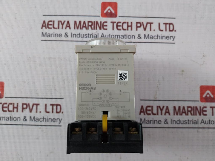 Omron H3Cr-a8 Solid-state Analog Timer W/ Base 5A 250Vac Dc-13 0.5A. 30V P2Cf-08