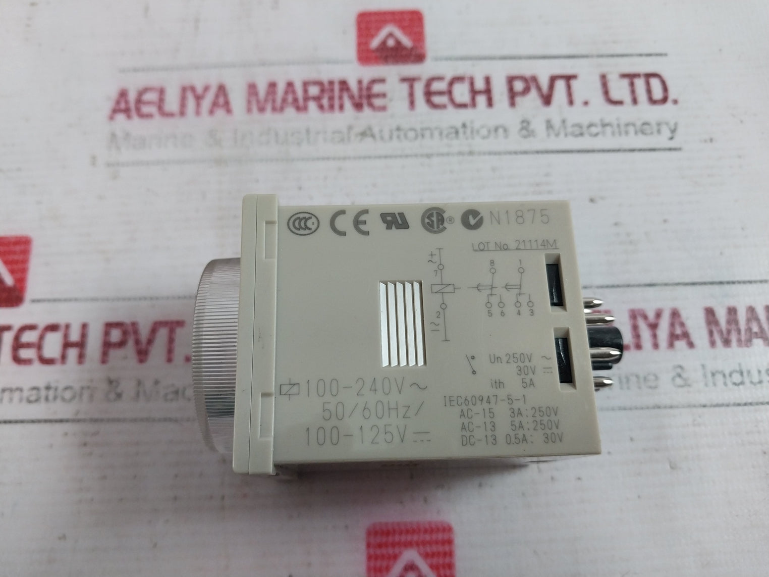 Omron H3Cr-a8 Solid-state Timer 100-240Vac 50/60Hz/ 100-125Vdc 5A 3C3Vkk9D