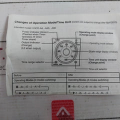Omron H3Cr-a8 Solid-state Timer 100-240Vac 50/60Hz/ 100-125Vdc 5A 3C3Vkk9D