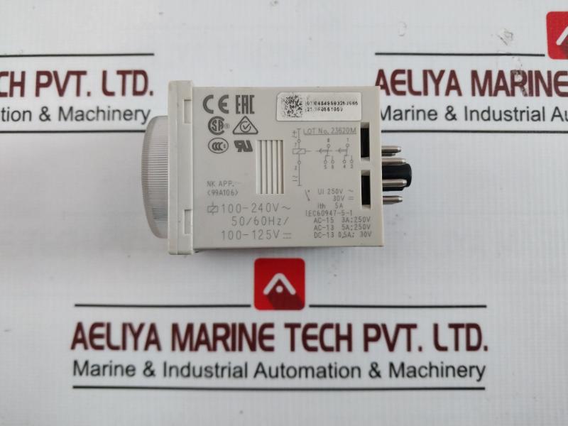 Omron H3Cr-a8 Timer Relay With Base P2Cf-08 En61812-1 50/60Hz/100-125 Vdc