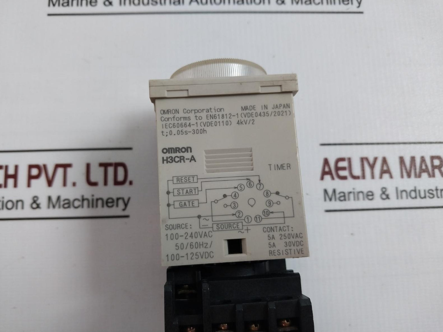 Omron H3Cr-a Analog Multi-functional Timer 100-240Vac 50/60Hz 5A