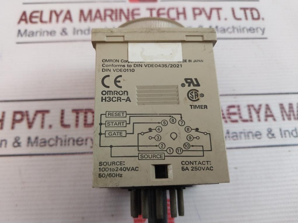 Omron H3Cr-a Analog Timer 100 To 240 Vac 50/60Hz 5A