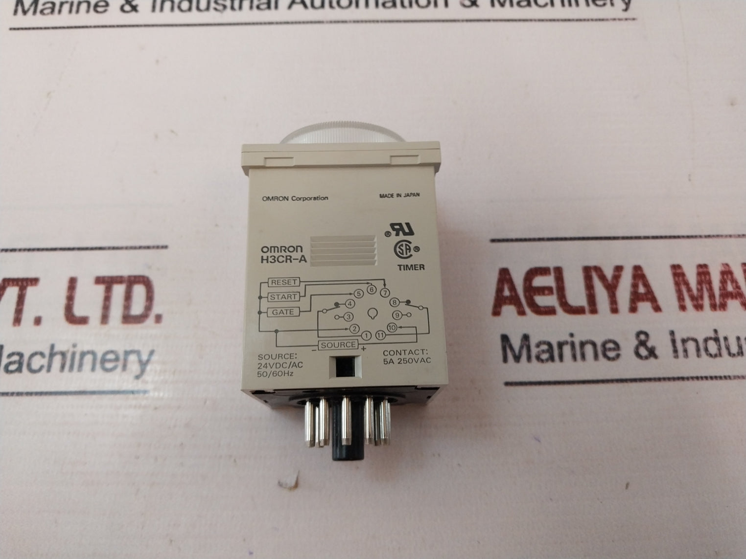 Omron H3Cr-a Electronic Timer 0-1.2 Min 24 Vdc/Ac 50/60 Hz