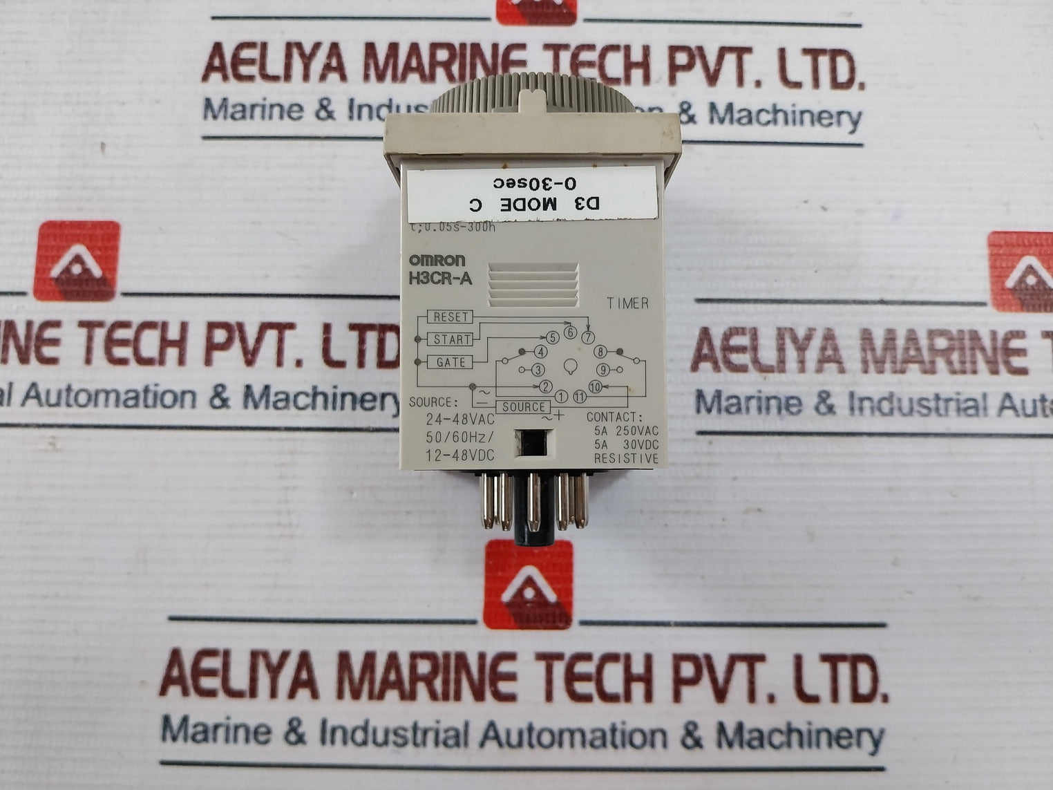 Omron H3Cr-a Multifunctional Timer With Base 0-30 Sec 24-48Vac