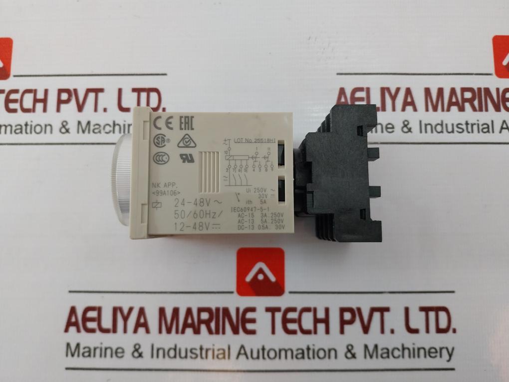 Omron H3Cr-a Programmable Multi-function Time Delay Relay 24-48Vac 50/60Hz