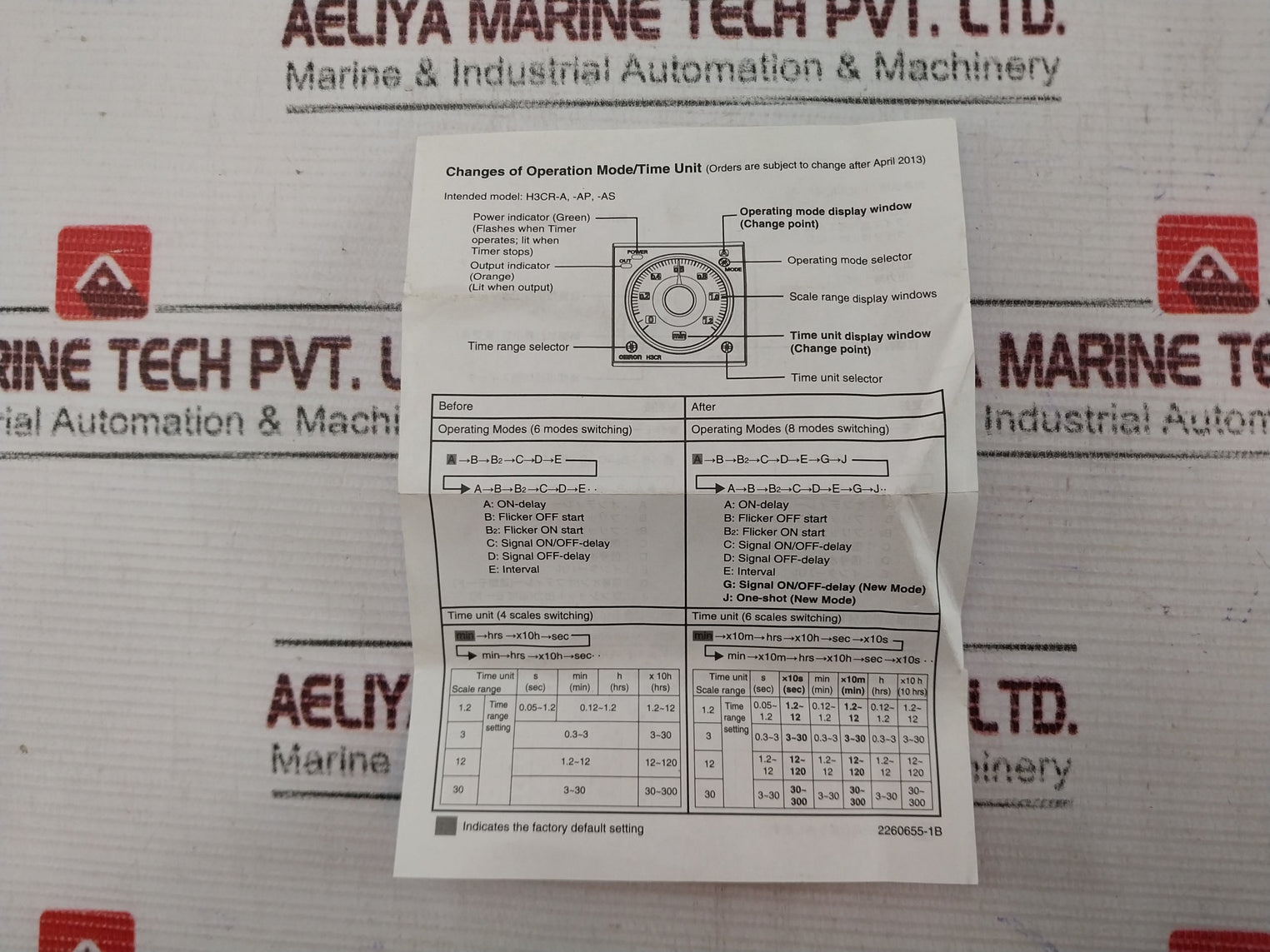 Omron H3Cr-a Solid-state Timer 0-30 Sec 5A 250Vac 50/60Hz