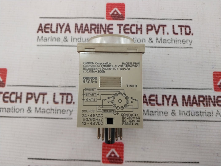 Omron H3Cr-a Solid-state Timer 0-30 Sec 5A 250Vac 50/60Hz