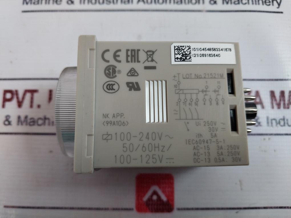 Omron H3Cr-a Solid State Multi-functional Timer 50/60Hz/ 100-125 Vdc