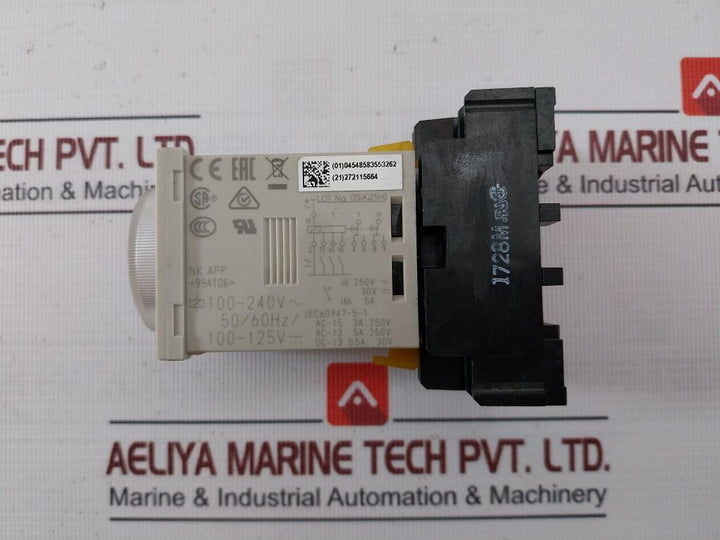 Omron H3Cr-a Solid State Timer With Pin Socket P2Cf-11 100-240Vac 0.05S-300H 5A