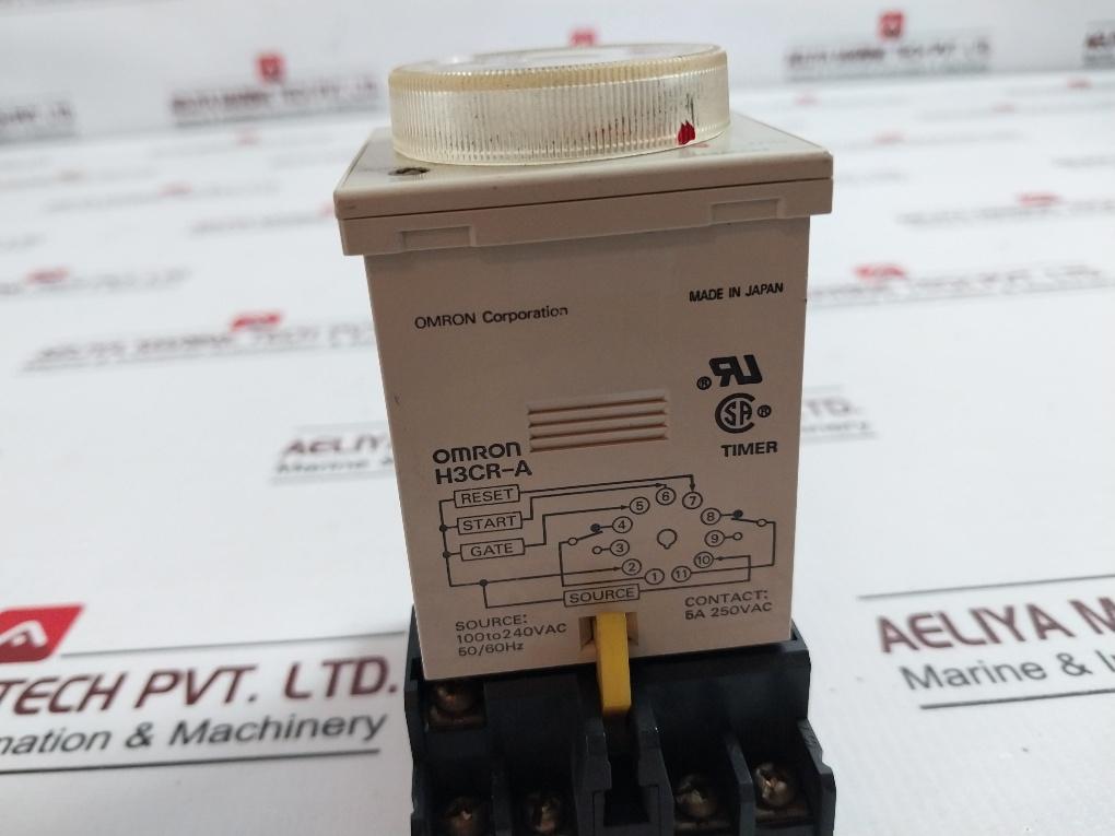 Omron H3Cr-a Timer Module 100 To 240Vac 5A 250Vac 50/60Hz
