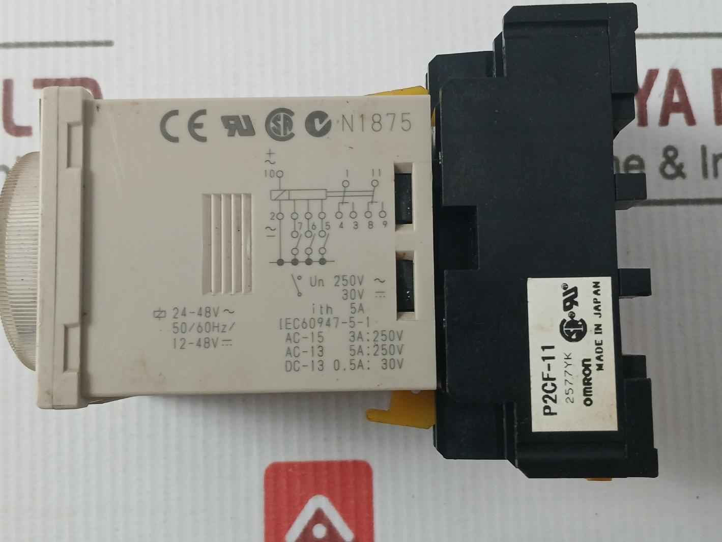 Omron H3Cr-a Timer Relay 0–30 Sec 24–48V Ac/Dc