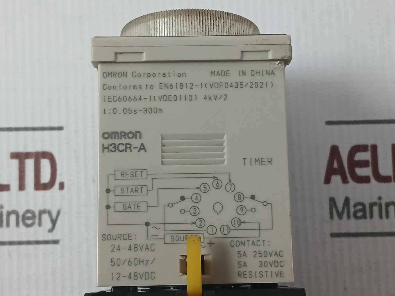 Omron H3Cr-a Timer Relay 0–30 Sec 24–48V Ac/Dc
