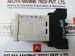 Lot of 2X OMRON H3CR-A Timer With Base 100-240VAC 50/60HZ 0-12 SEC