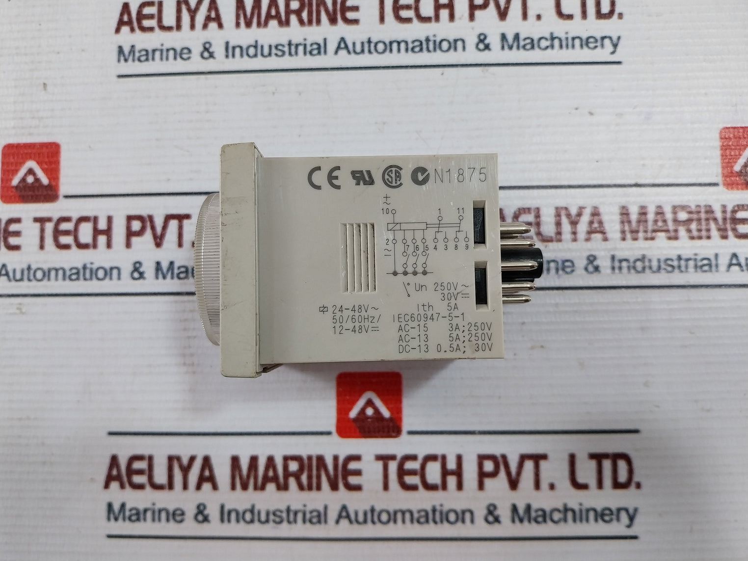 Omron H3Cr-a Timer With Base 5A 250V Ac 0-12 Sec