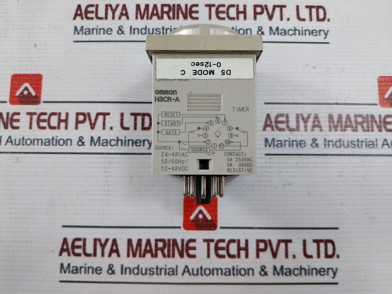 Omron H3Cr-a Timer With Base 5A 250V Ac 0-12 Sec