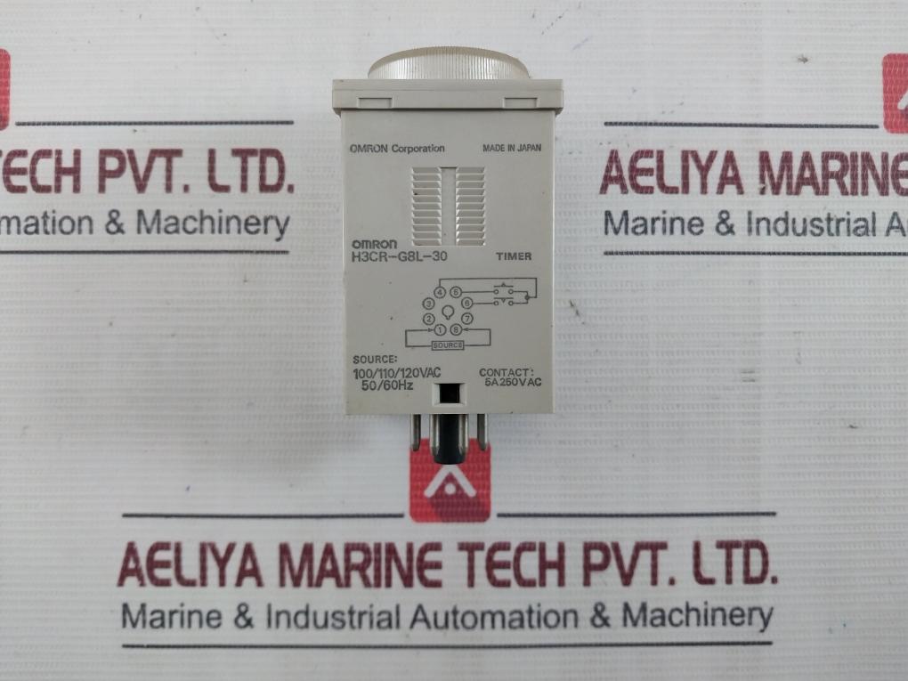 Omron H3Cr-g8L-30 Star-delta Timer 0-12 Sec 50/60Hz 5A 250Vac