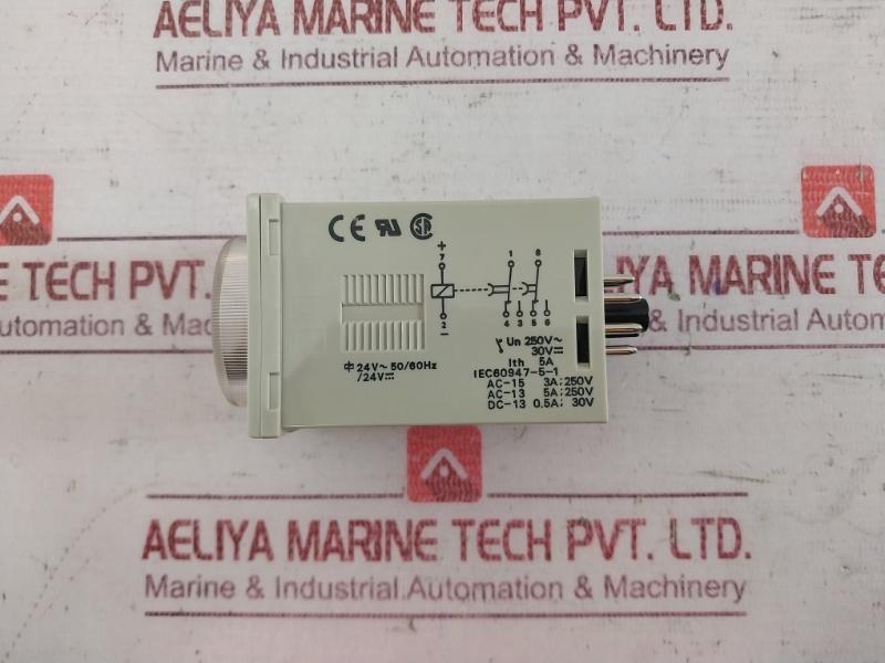 Omron H3Cr-h8L Power Off Delay Timer Relay 24V Ac/Dc 5A 250Vac Iec60947-5-1