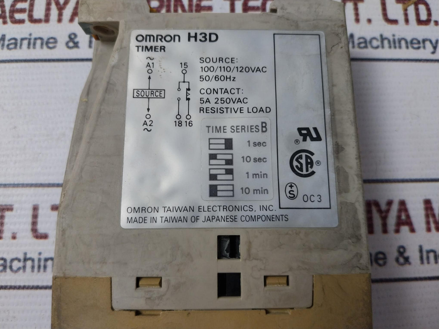 Omron H3D Timer 5A 250Vac 50/60Hz