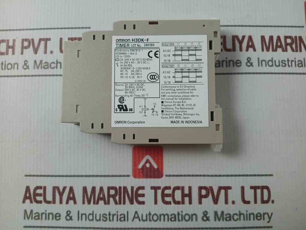 Omron H3Dk-f Timer 0.1S-1200H 250V Ac 30V Dc 5A 3264626-8A