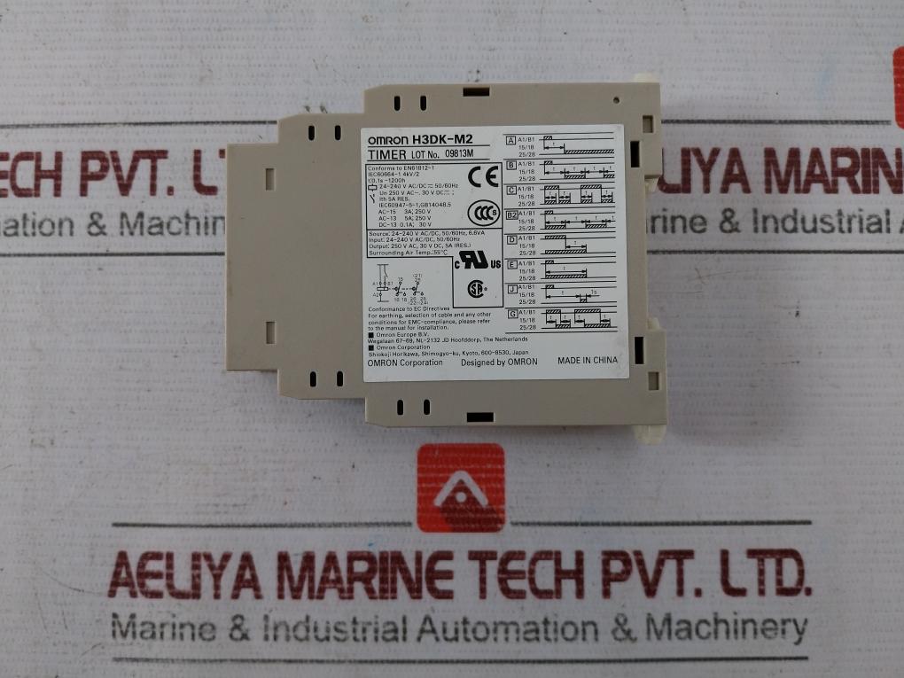 Omron H3Dk-m2 Solid-state Timer Iec60947-5-1 Ac-15 3A 250V 50/60Hz
