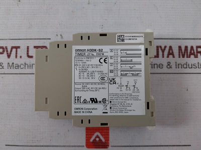 Omron H3Dk-s2 Solid-state Timer 250V Ac 30V Dc 5A 0.1S-1200H 50/60Hz 6.6Va