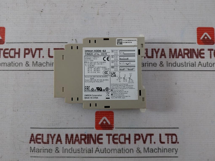 Omron H3Dk-s2 Solid-state Timer 250V Ac 30V Dc 5A 0.1S-1200H 50/60Hz 6.6Va