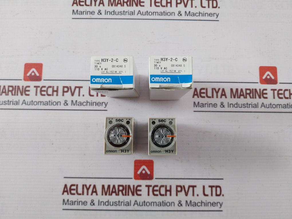 Omron H3Y-2-c Din Rail Mount Timer Relay 110Vac Gb14048.5 50/60Hz Oqs7Tkgh