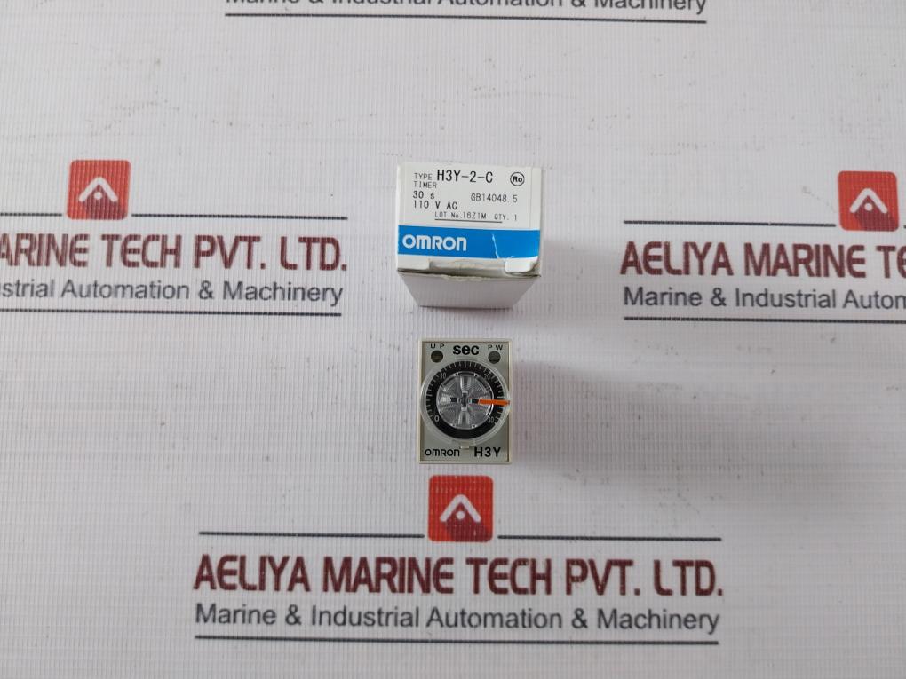 Omron H3Y-2-c Din Rail Mount Timer Relay 110Vac Gb14048.5 50/60Hz Oqs7Tkgh