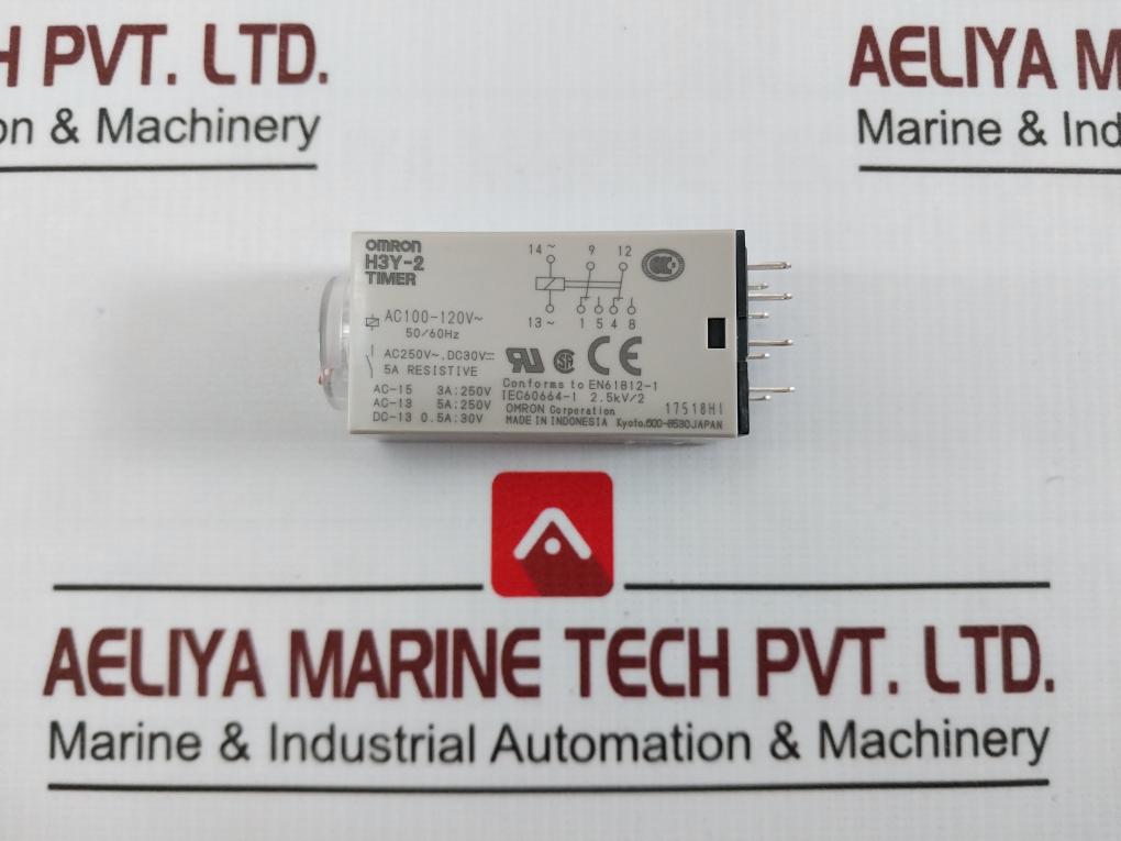 Omron H3Y-2 H3Y Series 8 Pin Solid-state Timer Module Ac 100–120V 50/60Hz