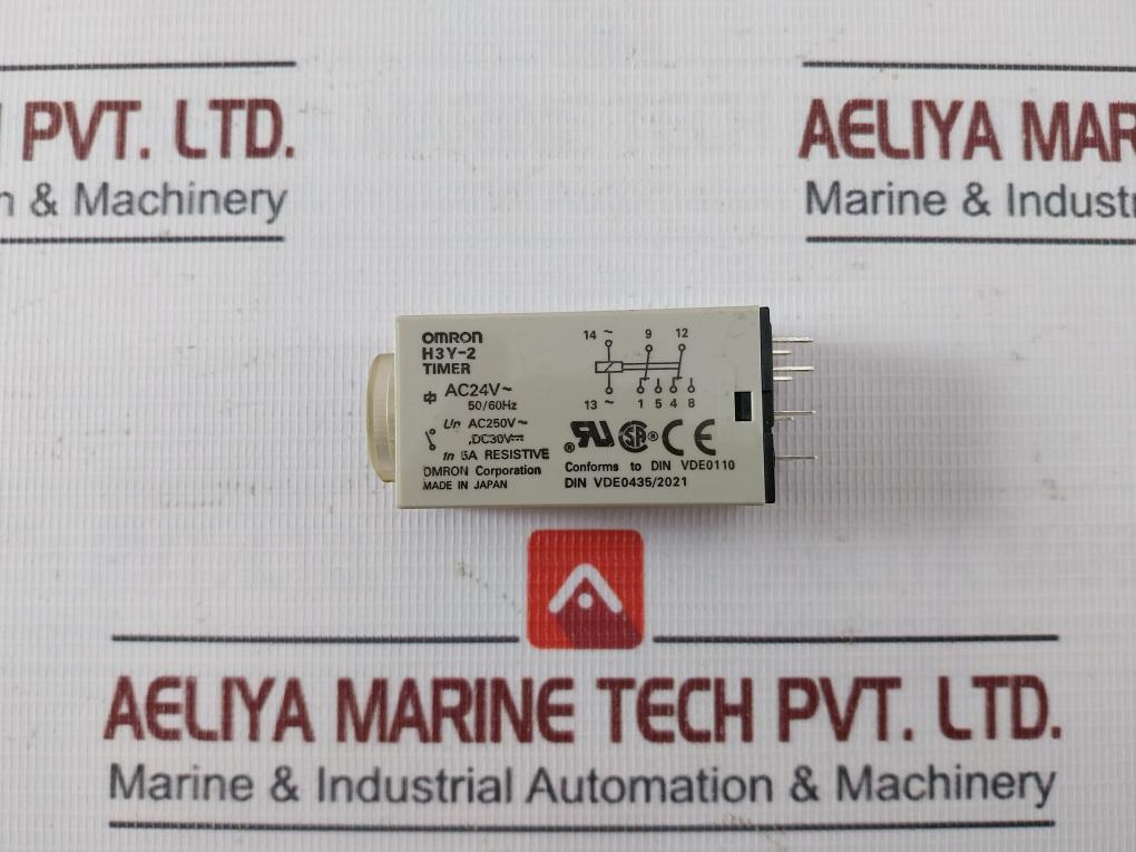 Omron H3Y-2 Timer 0-60 Min Ac24V 50/60Hz Ac250V, Dc30V 5A