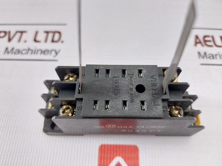 Omron H3Y-2 Timer Relay With Base 0-120 Sec Ac250V~. Dc30V--- Pyf08A