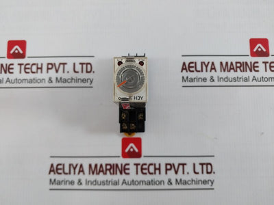 Omron H3Y-2 Timer Relay With Base 200Vac 5A 220Vac 0-5 Min 0754N 2084Y7