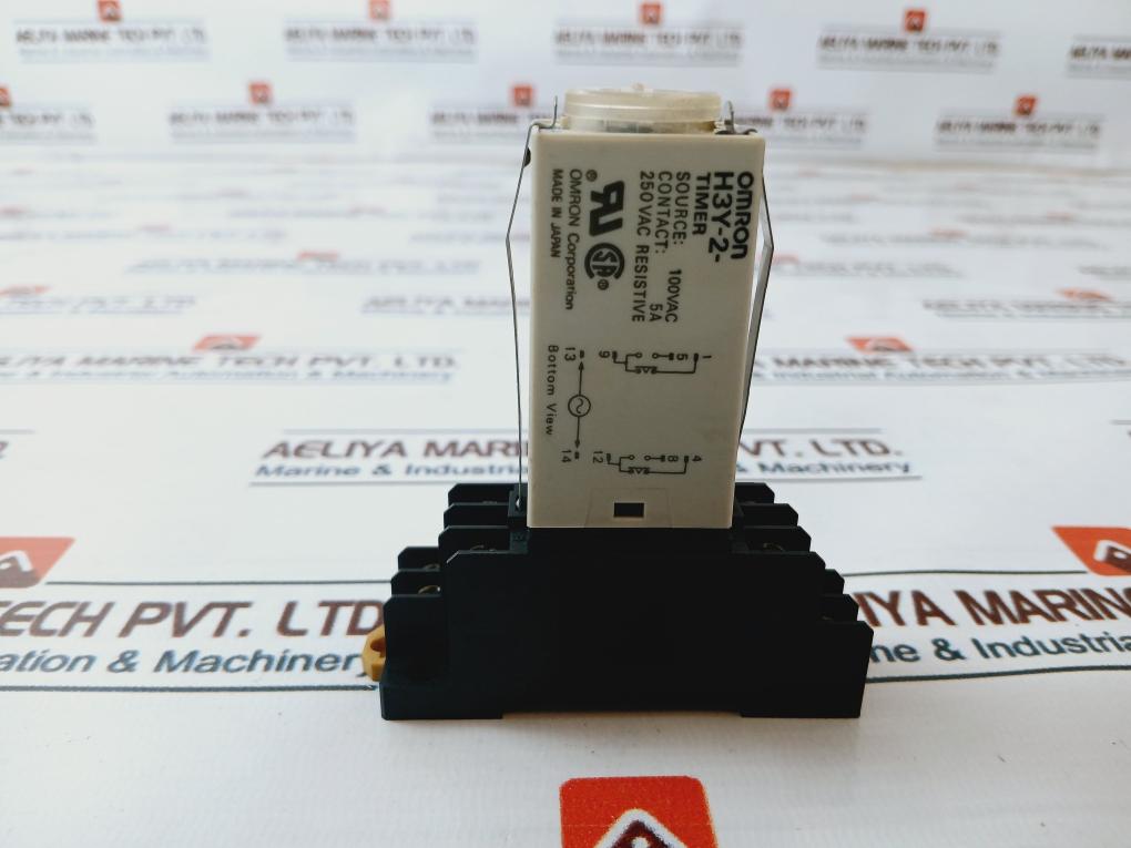 Omron H3Y-2 Timer With Base 0-60 Min 100Vac