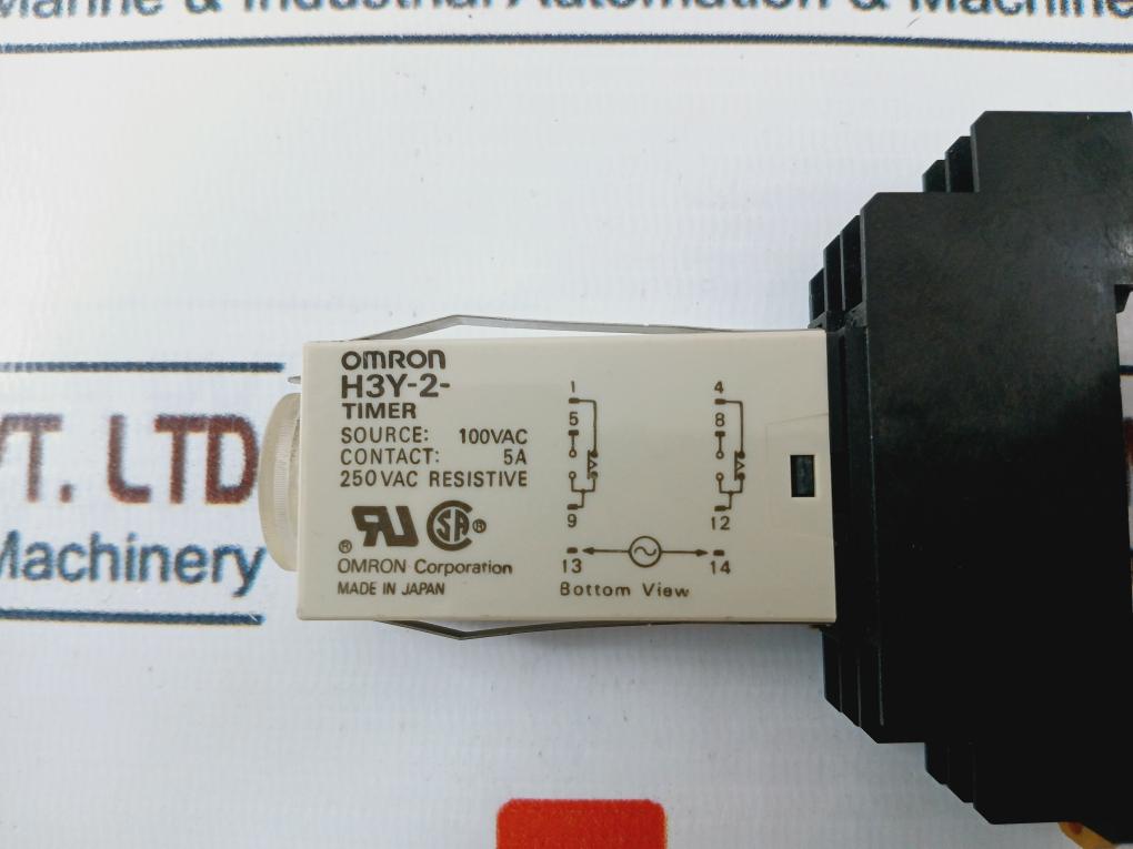 Omron H3Y-2 Timer With Base 0-60 Min 100Vac