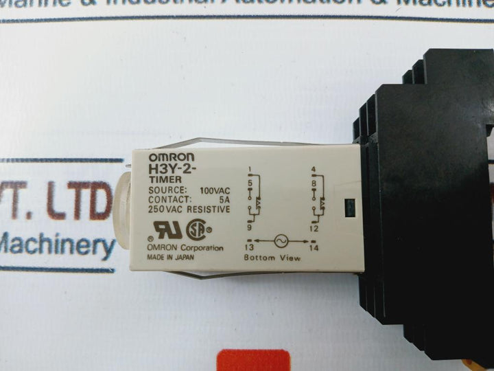Omron H3Y-2 Timer With Base 0-60 Min 100Vac