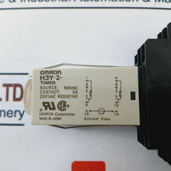 Omron H3Y-2 Timer With Base 0-60 Min 100Vac